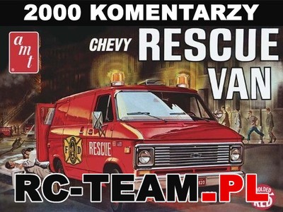 AMT Model plastikowy '75 Chevy Rescue Van Czerwony