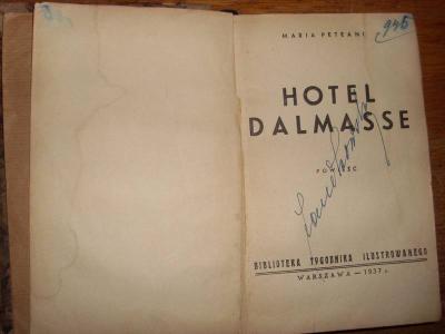Peteani HOTEL DALMASSE 1937 antykwariat Kraków