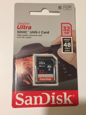 SanDisk Ultra SDHC UHS-I, 32GB, 48MB/s