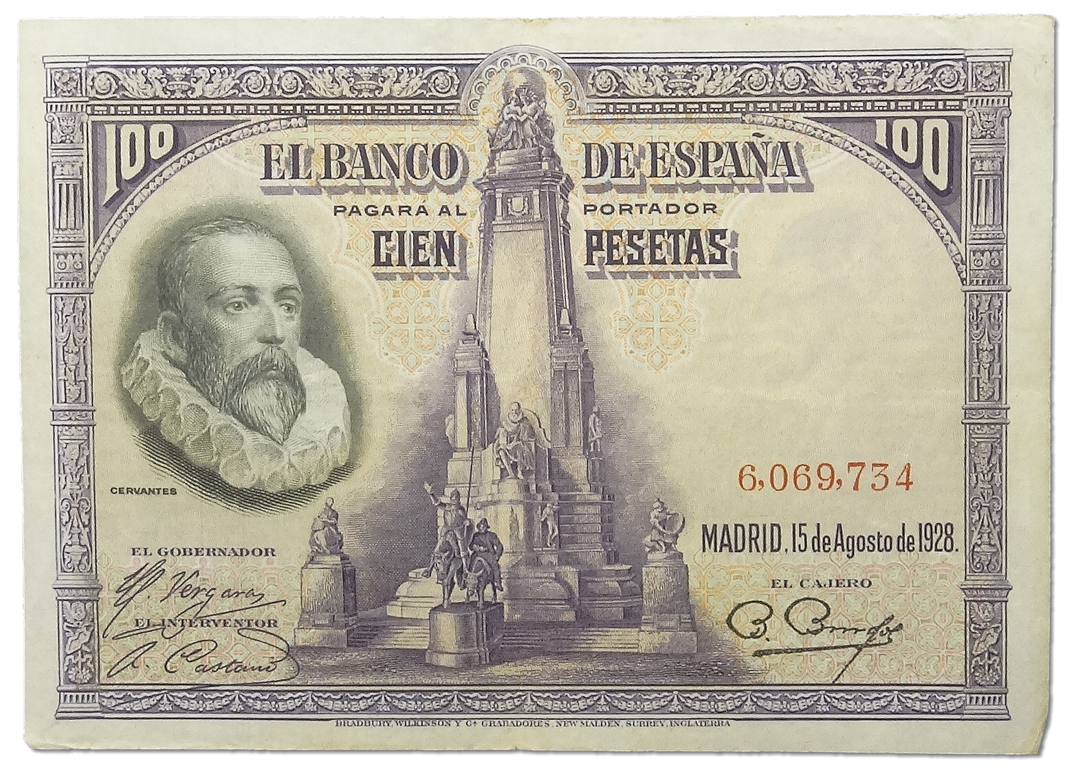 14.Hiszpania, 100 Peset 1928, P.76.a, St.3+