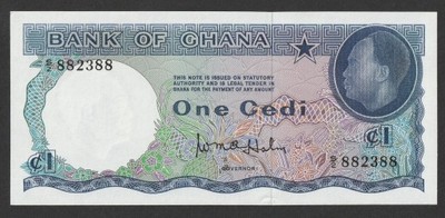 Ghana - 1 cedi - 1965 - stan bankowy UNC