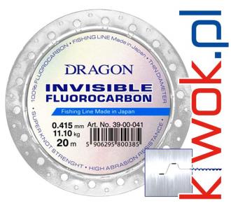 DRAGON Fluorocarbon INVISIBLE 20m 0.415mm/11.10kg