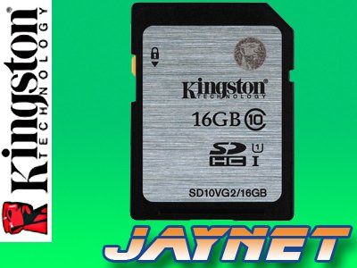KINGSTON SD10VG2 16 GB SD SDHC Class 10 +45MB/s FV