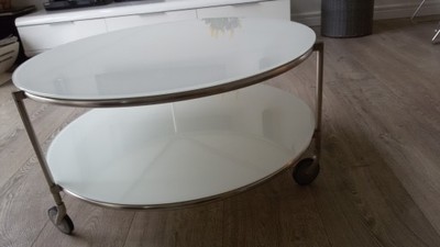 IKEA stolik kawowy kółka szkło okrągły - 6835828600 - oficjalne archiwum  Allegro