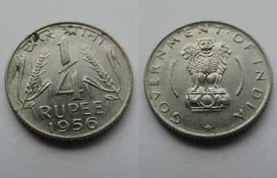 INDIE 1/4 RUPEE 1956