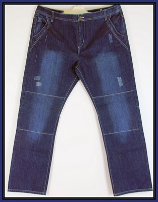 Spodnie męskie jeans granat Bawełna R 40/L34