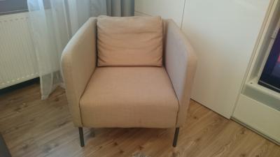 Fotel IKEA EKERO BEŻOWY jak NOWY za 40% ceny!!!!!! - 6008743937 - oficjalne  archiwum Allegro