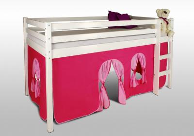 Zasłona różowa do łóżek piętrowych