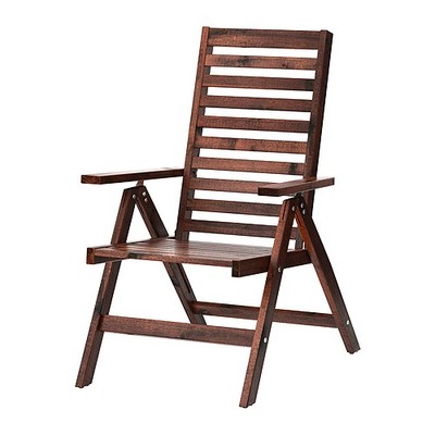 IKEA APPLARO - krzesło rozkładane drewniane leżak - 6771374594 - oficjalne  archiwum Allegro