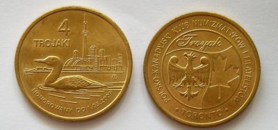 4 Trojaki - Toronto moneta zastępcza 2009 r.