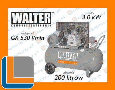 kompresor WALTER GK530-3,0 200L sprężarka +GRATIS