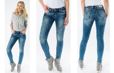 SPODNIE jeans WYSZCZUPLAJĄCE dżinsy 3861 XS 27