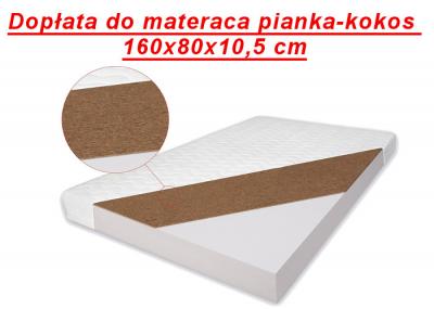 Dopłata do łóżka: materac PIANKA-KOKOS 160x80