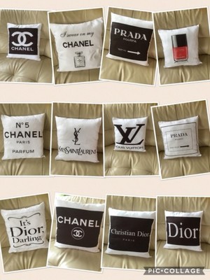 Poduszki z logo Chanel Dior stylowe 40x40 glamour - 6748060866 - oficjalne  archiwum Allegro
