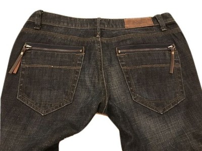 JOOP JEANS granatowe jeansy z zamkami 28 / 32 NOWE