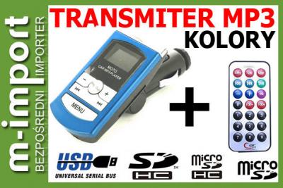 TRANSMITER MP3 WMA FM microSD/ SD/MMC/ USB + PILOT