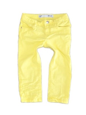 Spodnie DENIM 5-6 lat 116 cm żółte rurki ideał