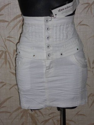 STRADIVARIUS -dżinsowa spódnica mini z gorsetem 40