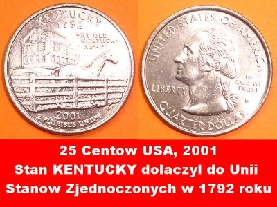 25 Centów USA, stan KENTUCKY