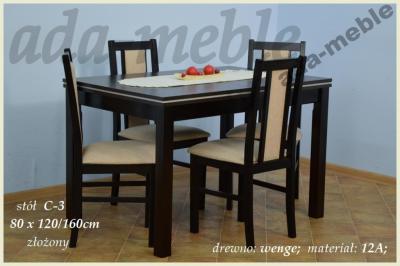 ada-meble JAZON stół 80x120/160 4 krzesła tanio!!