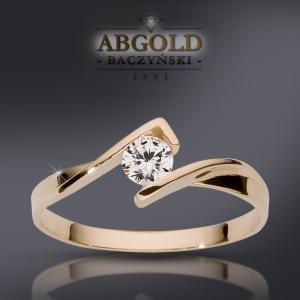 ABgold pierścionek z brylantem 0,20ct Vs/H wys.24h