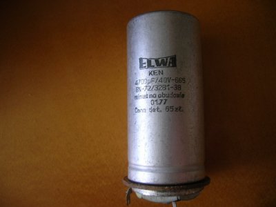 Kondensator elektrolityczny ELWA 4700uF / 40V - 6557640809 - oficjalne  archiwum Allegro
