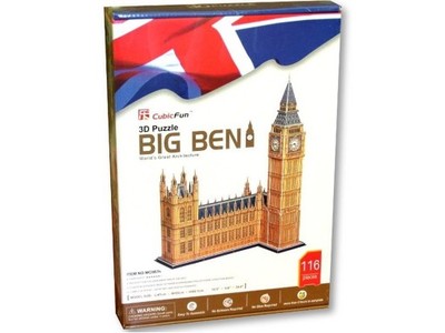 PUZZLE 3D Zegar Big Ben duży zestaw CUBICFUN