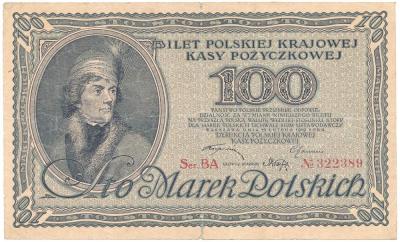 667. 100 mkp 1919 - BA - Mił.18c, st.4