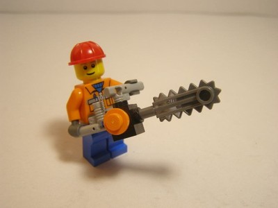 Lego Figurka Robotnik Pracownik Piła spalinowa - 6897378884 - oficjalne  archiwum Allegro