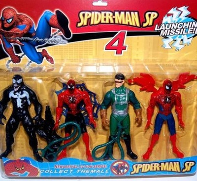DUŻY ZESTAW SUPER HERO SPIDER MAN 4 figurki