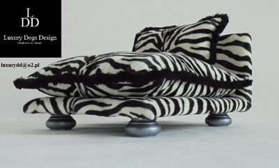 Legowisko luksusowe łóżeczko dla psa Buduar Zebra