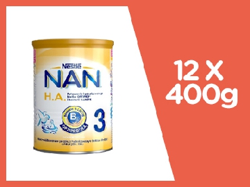 Nestle NAN H.A. 3 z hydro biał po 1 roku 12x 400g