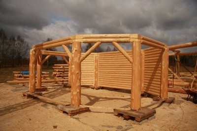 budowa domów z bala drewna altan tarasów