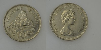 Falklandy ( Anglia ) 10 Pence 1980 rok od 1zł BCM