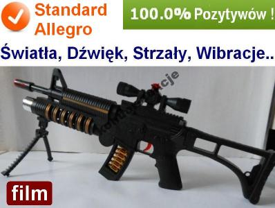 Grający Karabin,Zabawka Pistolet na Baterie,100%Po