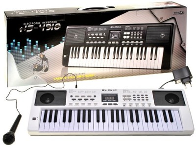 Białe Organy Keyboard HS-4918B mikrofon IN0074