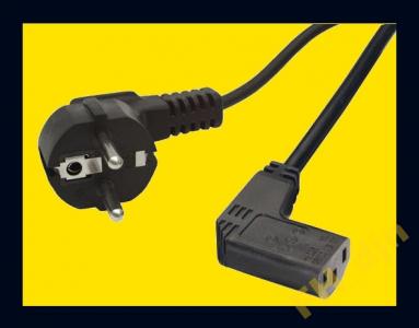 *Kabel zasilający kątowy 230V PC monitor IEC C13
