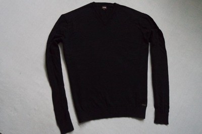 LEE sweter sweterek czarny logowany markowy_____XL