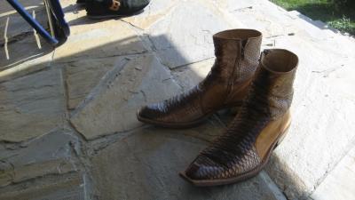 Buty z krokodylej skóry Vero Cuoio 41 Italy