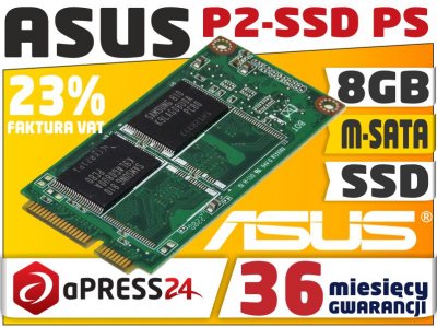 DYSK SSD ASUS P2-SSD PS 8GB M-SATA = FV_23 GWR_36 - 6032077400 - oficjalne  archiwum Allegro