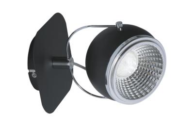 Lampa kinkiet LED BALL CZARNY / CHROM 1xGU10 5 W