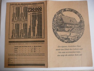 Prospekt loteria Lipsk 1928