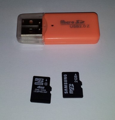 2x KARTA microSD SAMSUNG 2GB microSDHC 4GB ADAPTER