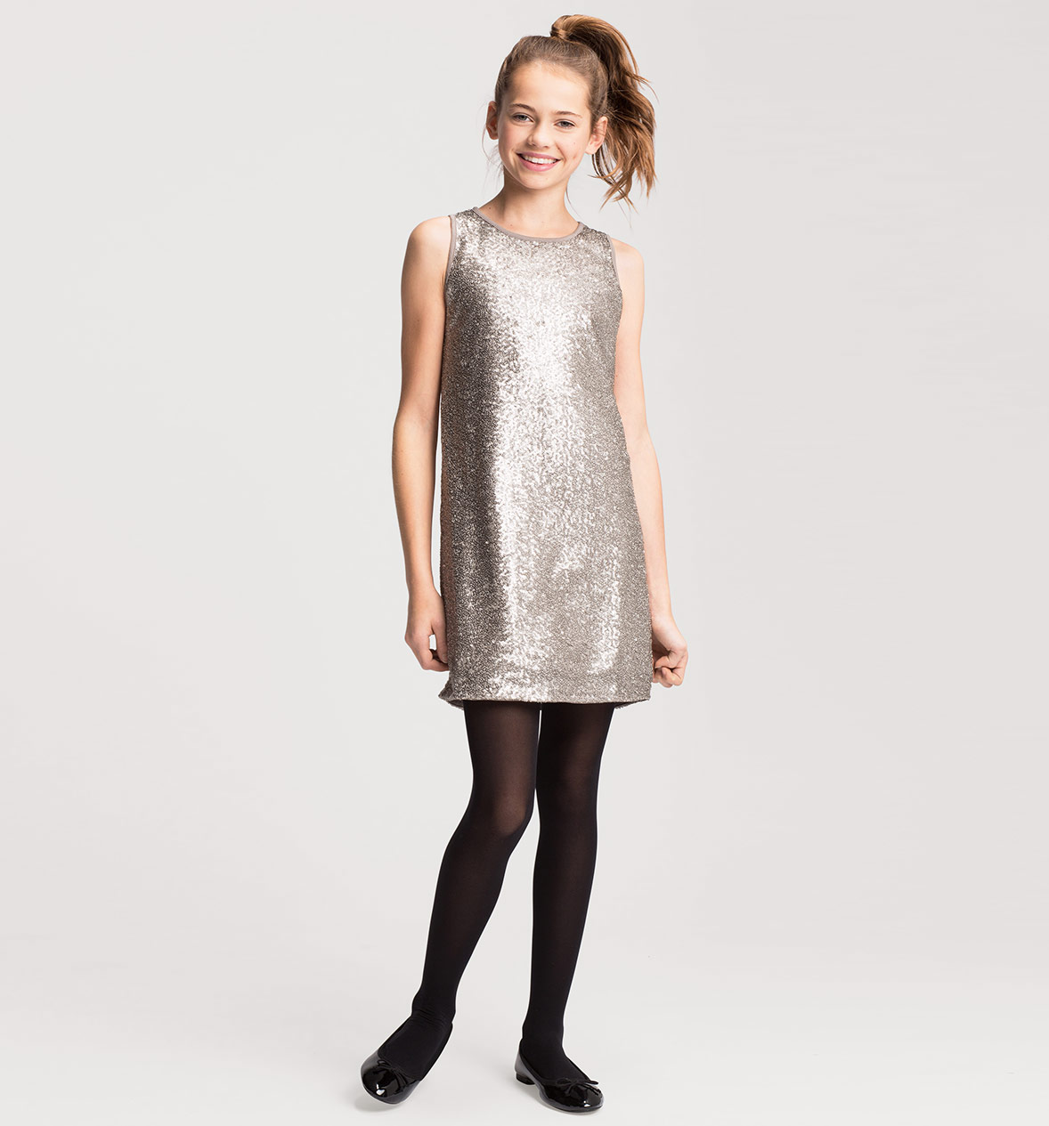 Sukienka w cekiny srebrna r.146/152 C&A NOWA