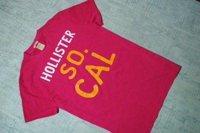 HOLLISTER__różowy t-shirt koszulka__print__L_