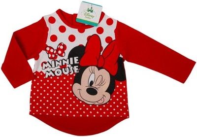 Bluzka dla niemowląt - Minnie Mouse groszki 74