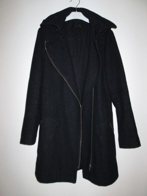 płaszcz Massimo dutti 36 S wełna czarny zip