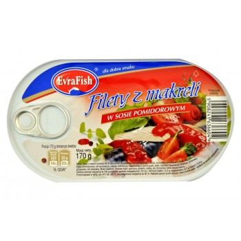 Filet z makreli (makrela) w sosie pomidorowym 170g