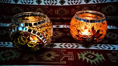 Świecznik orientalny mozaikowy turecki - 6063250783 - oficjalne archiwum  Allegro