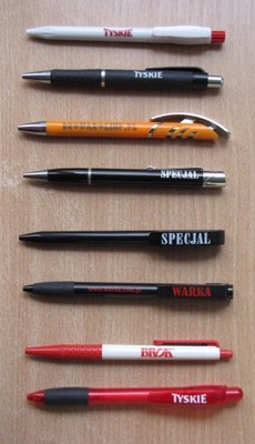 8 długopisów - Olimp Brok Warka Tyskie Specjal